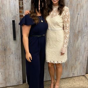 Rehearsal dinner Monique Lhuillier dress